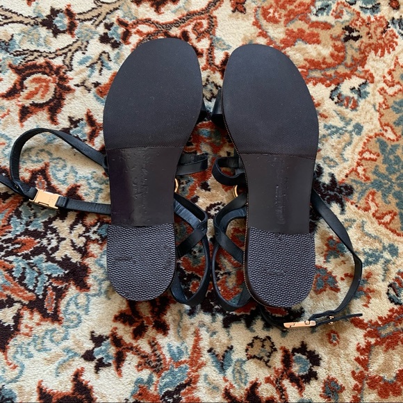 Salvatore Ferragamo Black Gladiator Sandals - Picture 2 of 2
